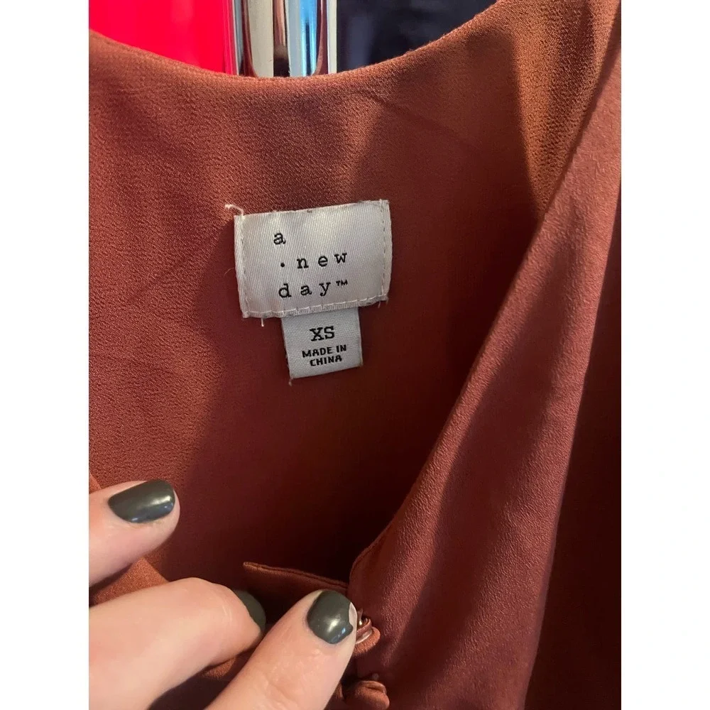 A New Day Rust Spaghetti Strap Top XS